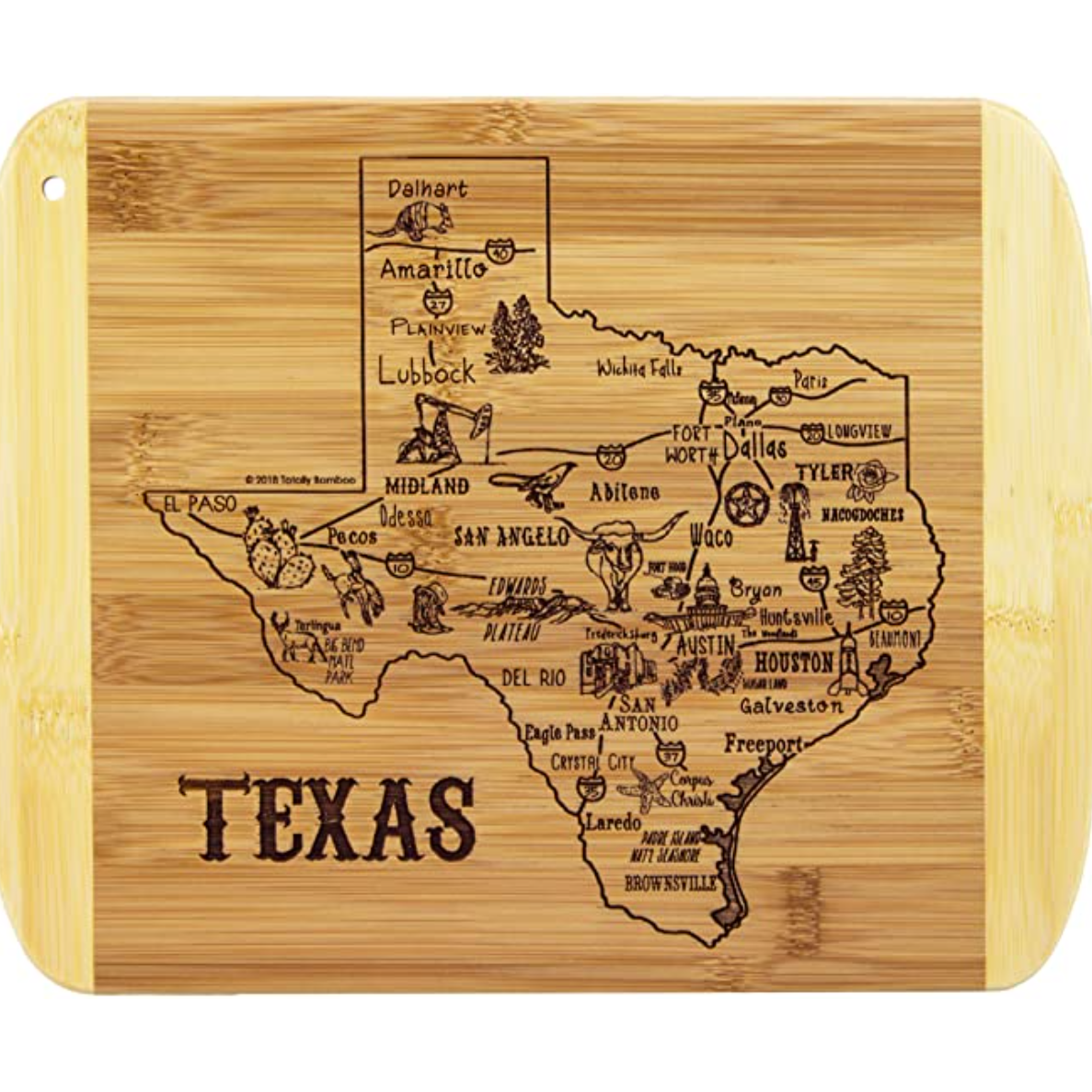 Slice of Life Texas Cutting Board