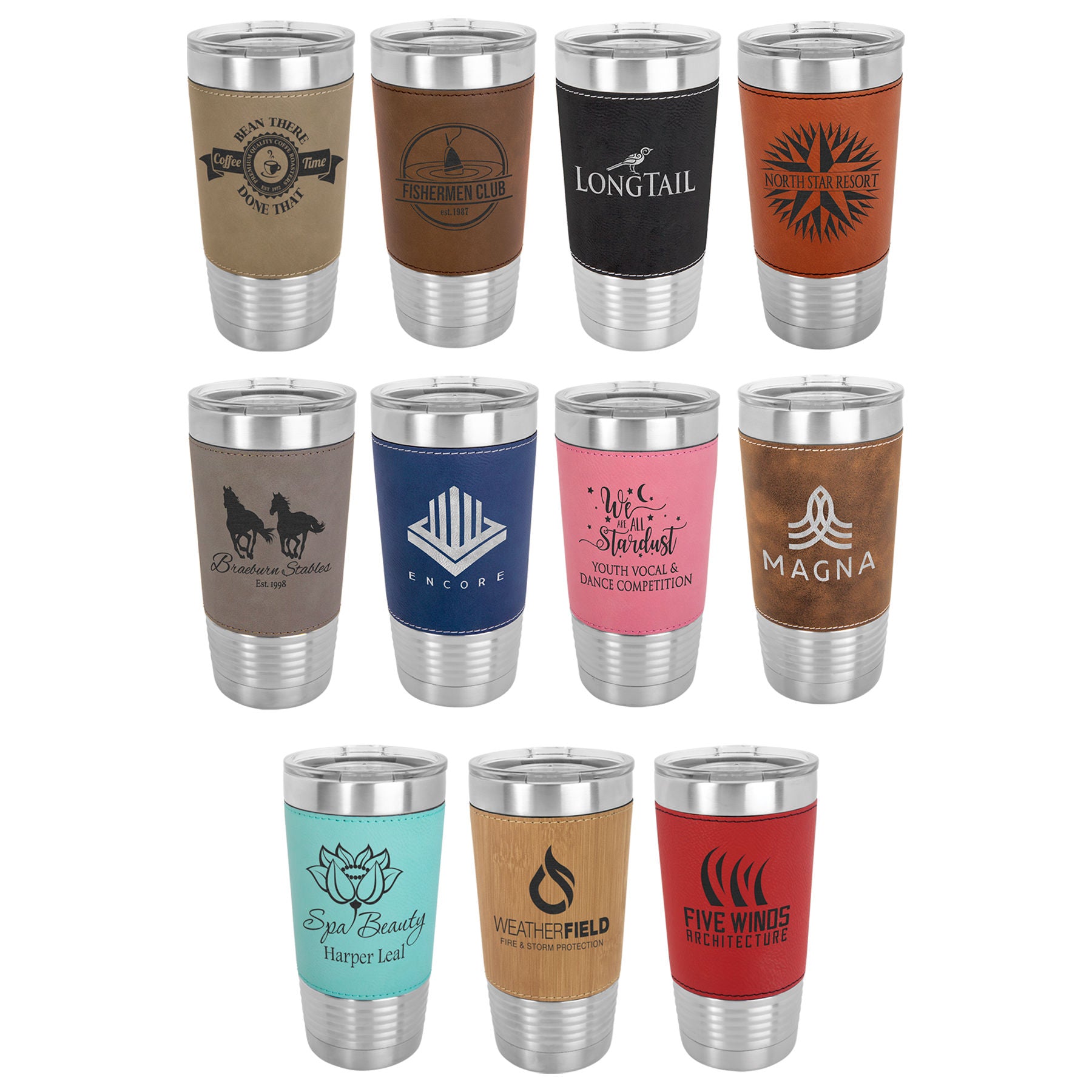Personalized 20 oz Leatherette Tumbler