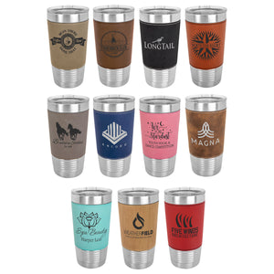 Personalized 20 oz Leatherette Tumbler