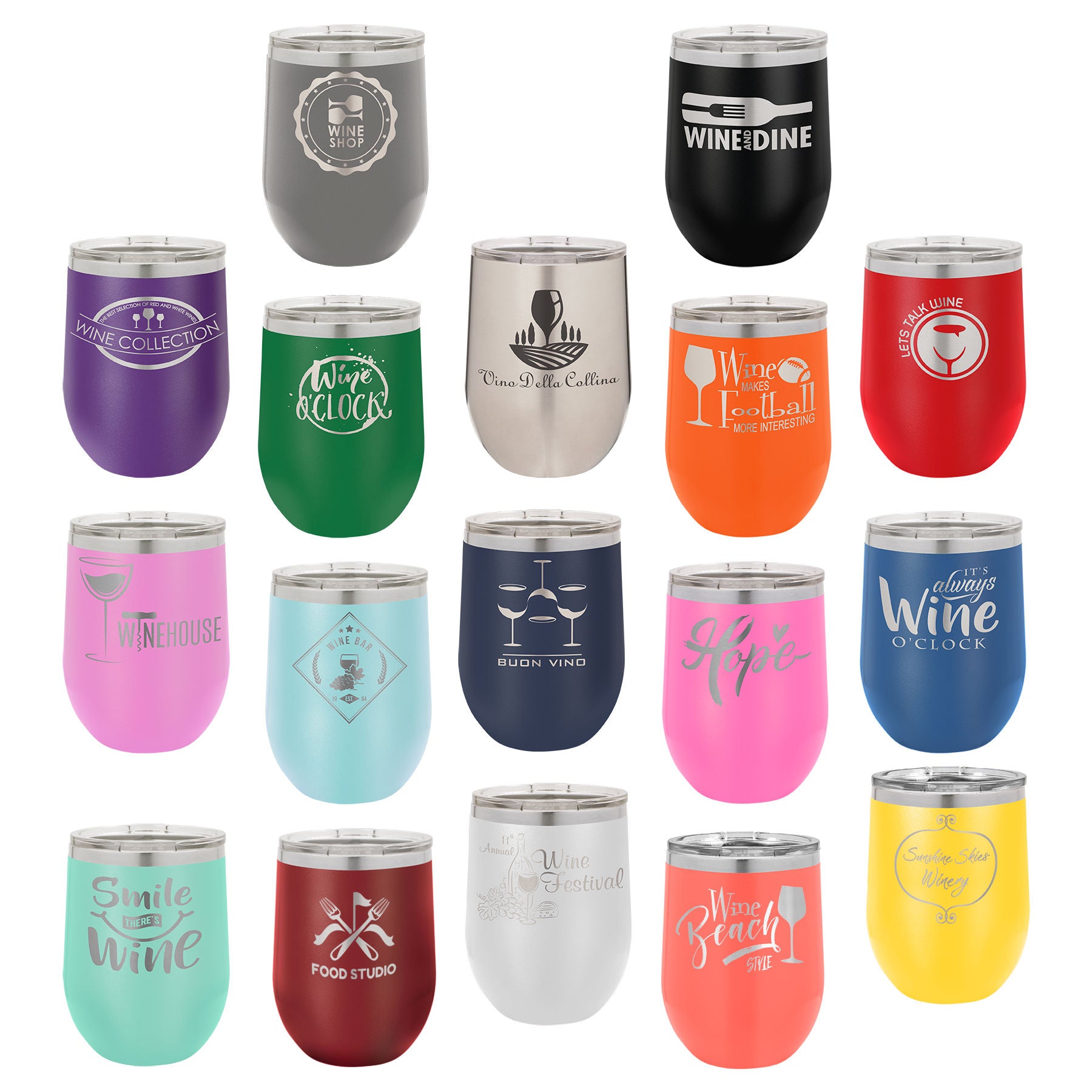 Personalized 12 oz Wine Tumbler